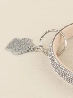 Rhinestone Silver Paw Charm Pet Necklace - Image 6