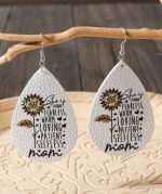 Mother PU Leather Earrings - Image 2