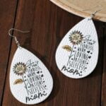 Mother PU Leather Earrings