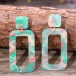 Fashionable Decor Drop Earrings Green For Women For Gift