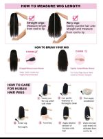Brazilian Straight Hair With Bangs Fringe Wigs 1B Natural Black Color Full Machine Made Natural Black Color Human Hair Wigs 200% Density Wear To Go Daily Use For Women - Image 3