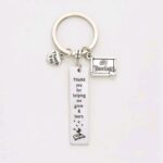 Teacher Keychain Stainless Steel Thank you