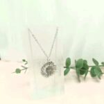 Sunflower necklace Silver