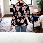 Floral Puff Sleeve Peplum Blazer - Image 2