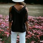 Cold Shoulder Lace Blouse - Image 4