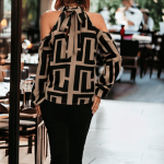 Halter neck cold shoulder Blouse - Image 2