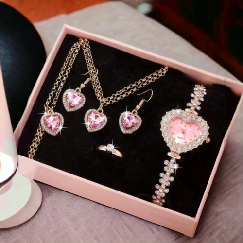 Heart shaped watch set