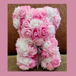 Glitter Rose Teddy-Multi Color Pink