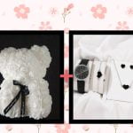 Rose Teddy and watch set combo