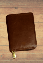 Synthetic leather card holder-Brown - Image 3