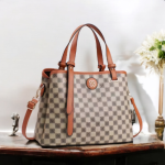 Handbag Designer Pattern-Brown and Beige