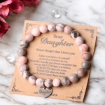 Daughter Beaded Bracelet-Pink