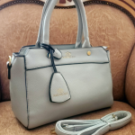 Synthetic Leather Bag-Light grey/blue - Image 2
