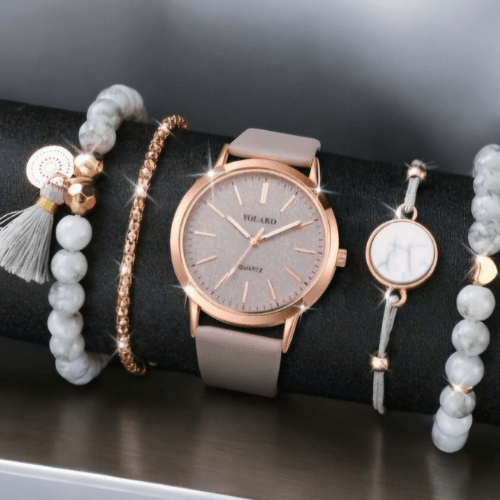 Women's Glitter watch with bracelet set