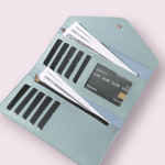 Wallet with heart keychain-Mint Green - Image 2