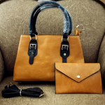 Synthetic Leather Bag Combo-Yellow Mustard
