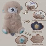 Sleeping and Breathing Bear Plush toy-Otter - Image 3