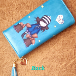 Big Vibrant printed wallet-Aqua