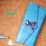 Big Vibrant printed wallet-Aqua - Image 4