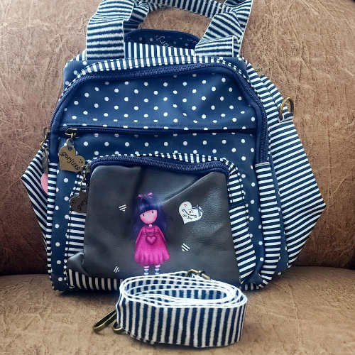 Three in one Handbag backpack-Dark Grey