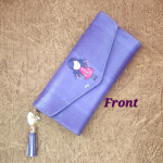 Big Vibrant printed wallet-Purple/blue