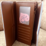 Big Vibrant printed wallet-Light grey/purple