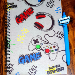 A3 Notebook and Motivational ballpoint pen-Light Blue