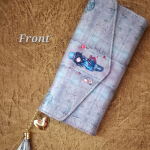 Big Vibrant printed wallet-Light grey/green - Image 2