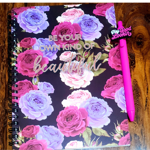A3 Notebook and Motivational ballpoint pen-Pink