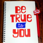 A3 Notebook and Motivational ballpoint pen-Red