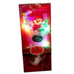 Valentine box E-Cup with bouquet of pink flowers - Image 2