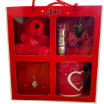 Valentine box F-Glitter Teddy with Cup