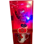 Valentine box E-Cup with bouquet of red flowers - Image 2