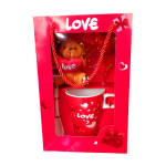 Valentine box C-Teddy with Holographic Rose