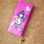 Big Vibrant printed wallet-Vibrant pink