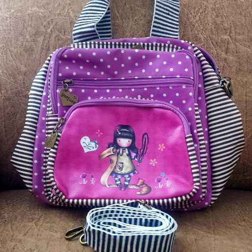 Three in one Handbag backpack-Vibrant Pink