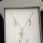 Stainless Steel Jewelry set-God is Good cross
