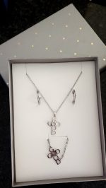 Stainless Steel Jewelry set-God is Good cross