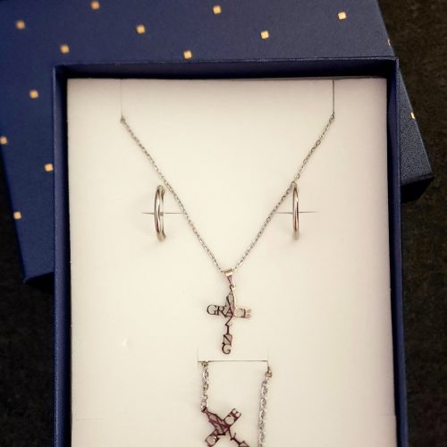 Stainless Steel Jewelry-Amazing Grace Cross