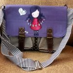Stripe Handbag-Purple