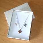 Stainless steel Jewelry set-Lined out Heart set