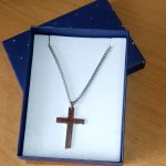 Stainless steel Jewelry set for him-Engraved Cross