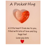 Mini Card Pocket Hug-Red heart