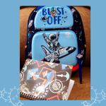 Kids 3D Backpack and Notebook plus pen Combo