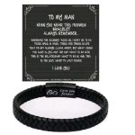 Engraved Men's bracelet with card