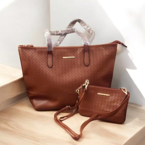 Big handbag and crossbody bag combo-Tan
