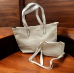 Big handbag and crossbody bag combo-Cream