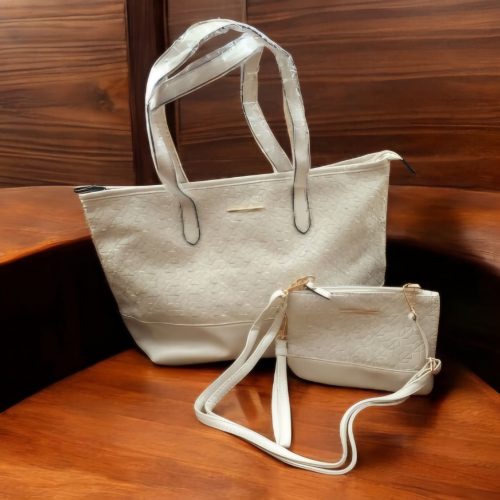Big handbag and crossbody bag combo-Cream