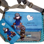 Stripe Handbag combo-Aqua blue