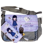 Stripe Handbag Combo Type 2-Purple and Pink